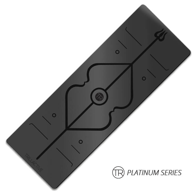 Natural Rubber Yoga Mat - Black Platinum Series