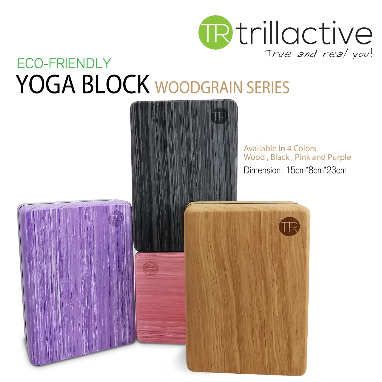 Woodgrain Yoga Block