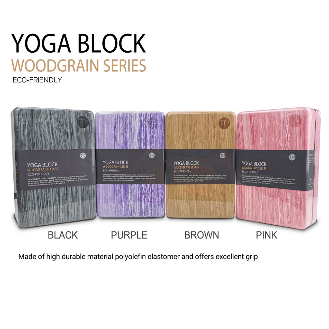 Woodgrain Yoga Block