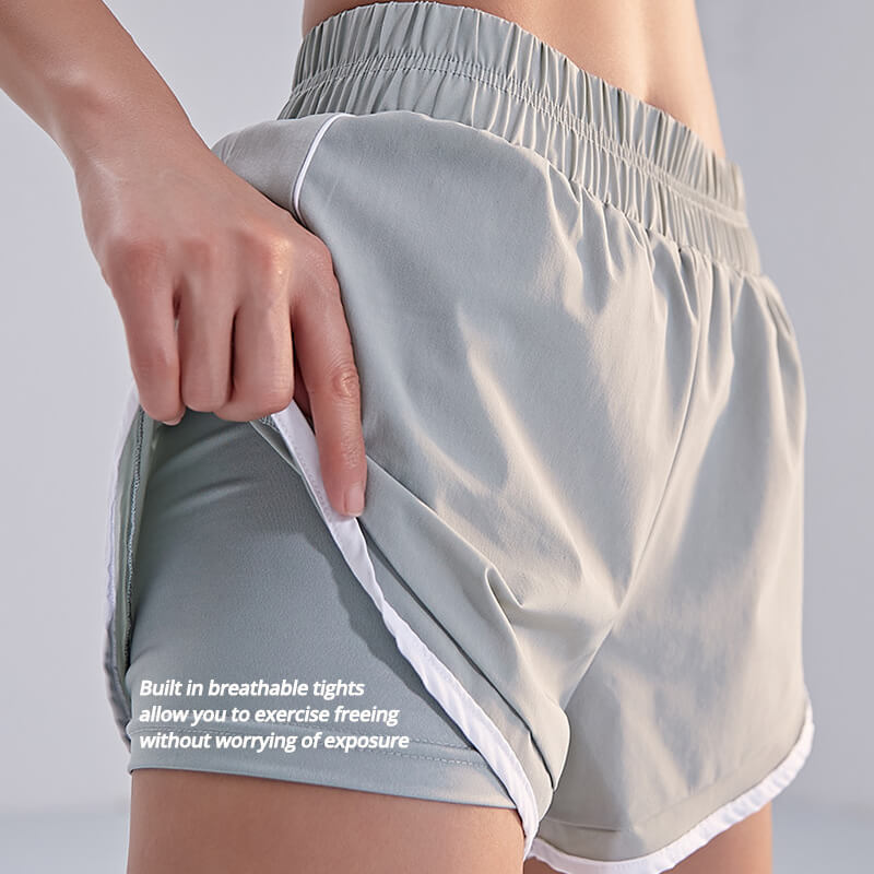 Running shorts with tights - Green