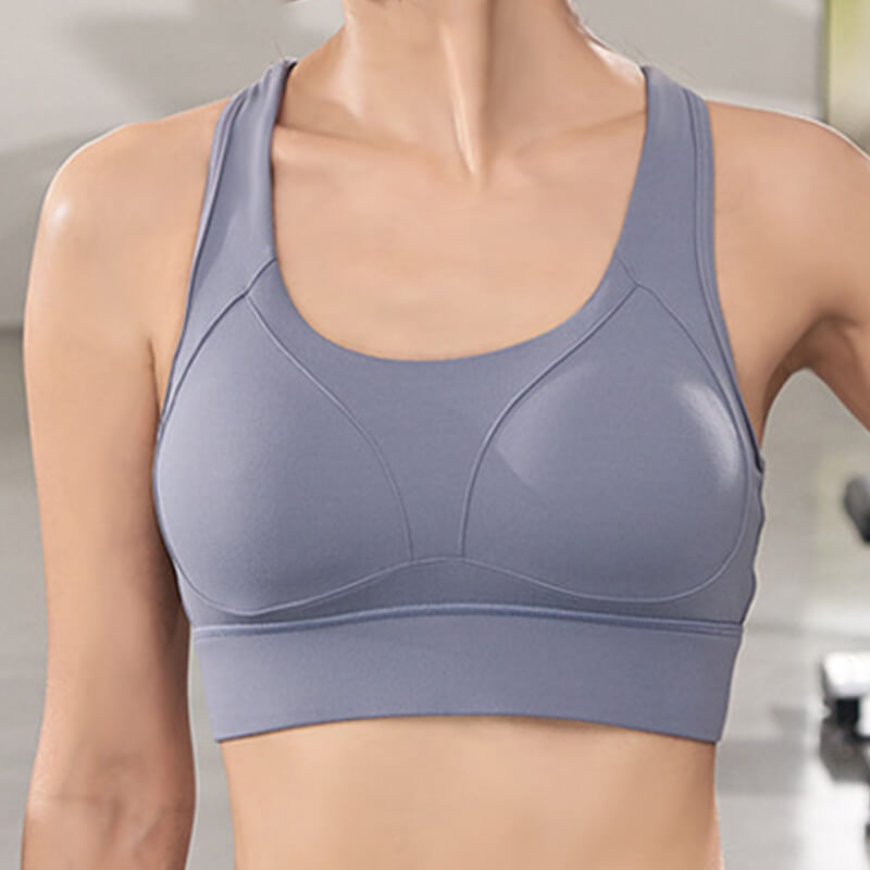 Expression Sports Bra-Blue -Front