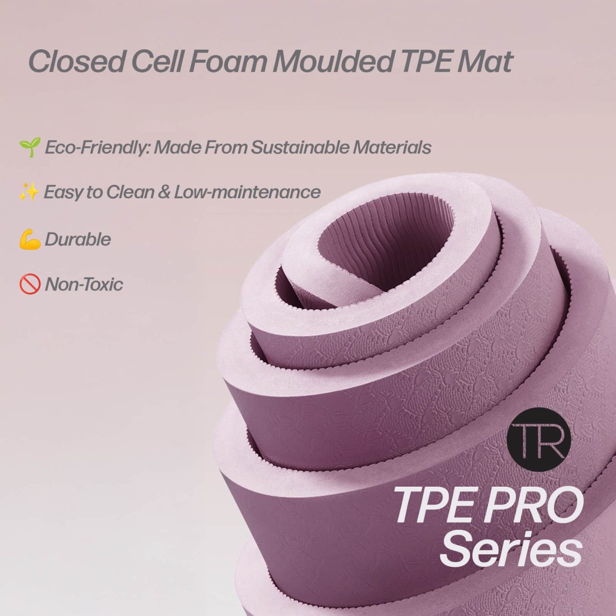 TPE Pro Yoga Mat - Extra Wide 80cm