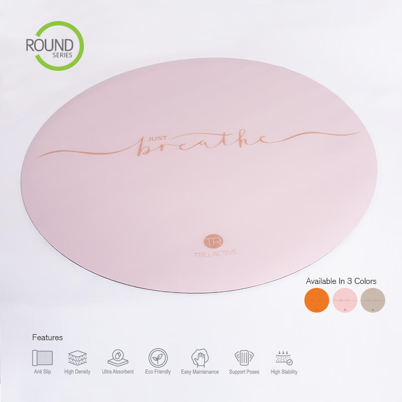 Round Yoga Mat - Natural Rubber - Colors