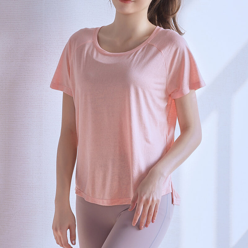 Pulled Over Short Sleeve - Peach