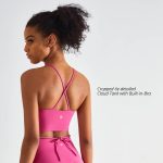 Cropped tie-detailed Cloud Tank with Built-in-Bra