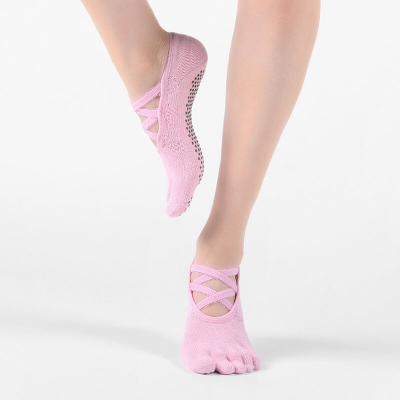 Strapped Toes Socks - Pink