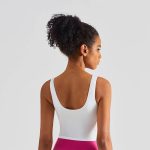 Cropped Side-drawstring Cloud Tank with Built-in-Bra