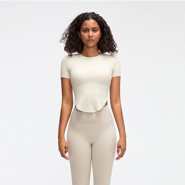 Ribbed Tee with Built-in-Bra