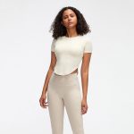 Ribbed Tee with Built-in-Bra