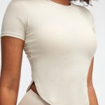 Ribbed Tee with Built-in-Bra
