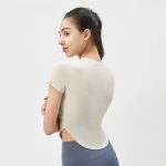 Ribbed Tee with Built-in-Bra