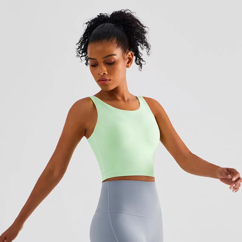Boundless Flex Tanks With Built-In-3D Support Bra - Green