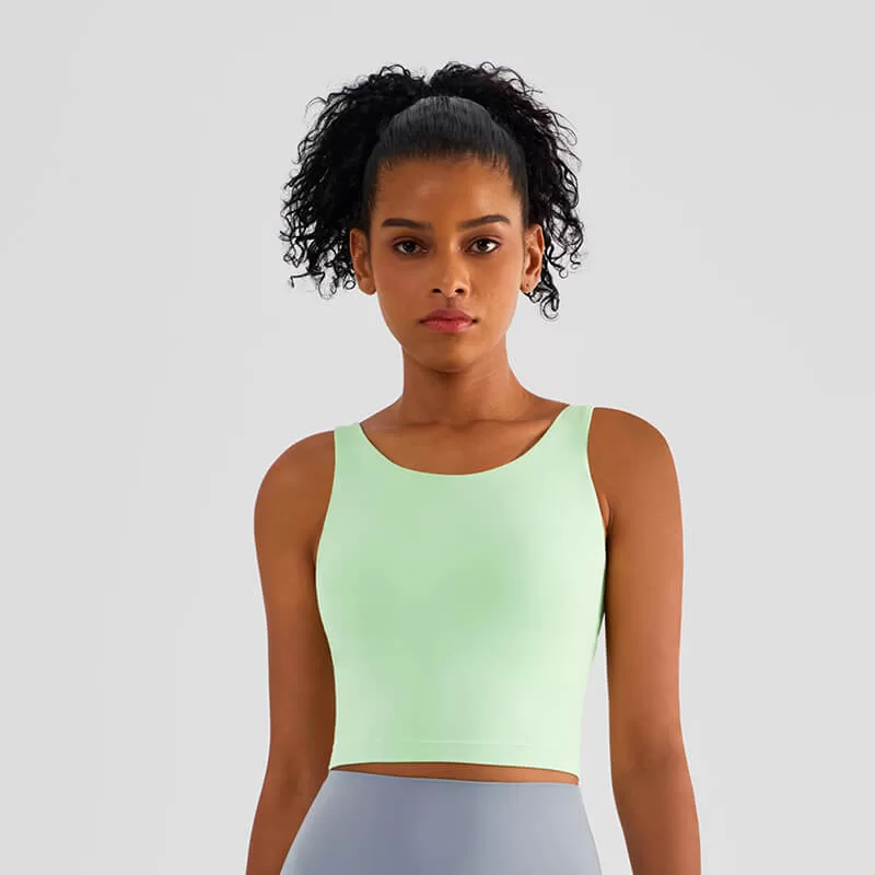 Boundless Flex Tanks With Built-In-3D Support Bra - Green