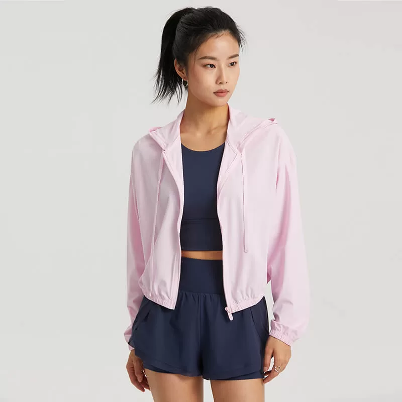 Quick-Dry Lightweight UV-Protection Pullover Jacket - Pink