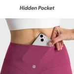 SoftFlex Ribbed Long Poctight- Back Pocket