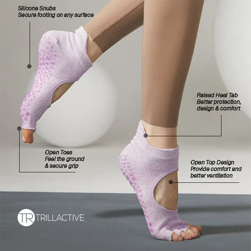 Open Top Toe Yoga Sock - Features
