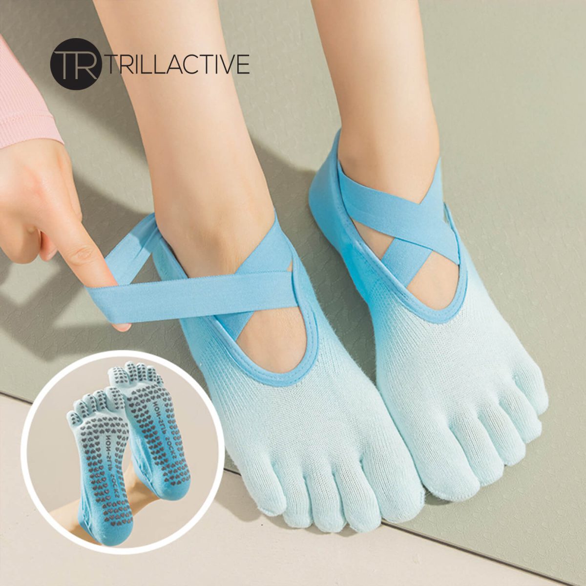 Tie Dye Strapped Toe Sock