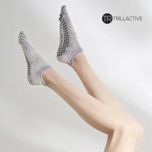 Yoga Toe Socks - Tie Dye Purple