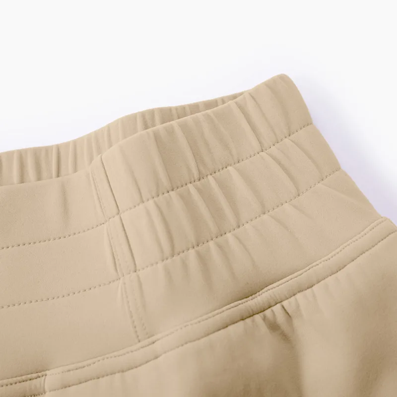 Side Pocket Cloud Shorts - Beige - High Waist