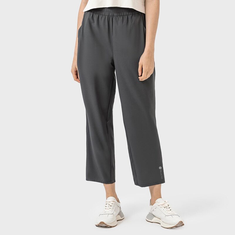 Quick-Dry Tech Cooling Lightweight Cropped Joggers - Dark Grey - Front