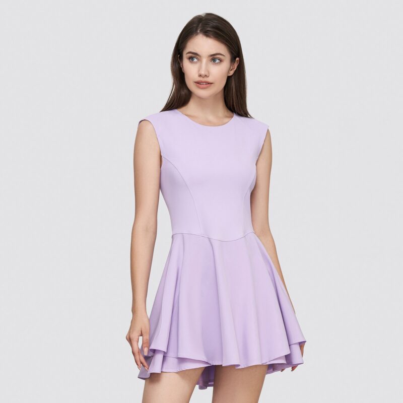 Layered Tennis Dress - Light Purple