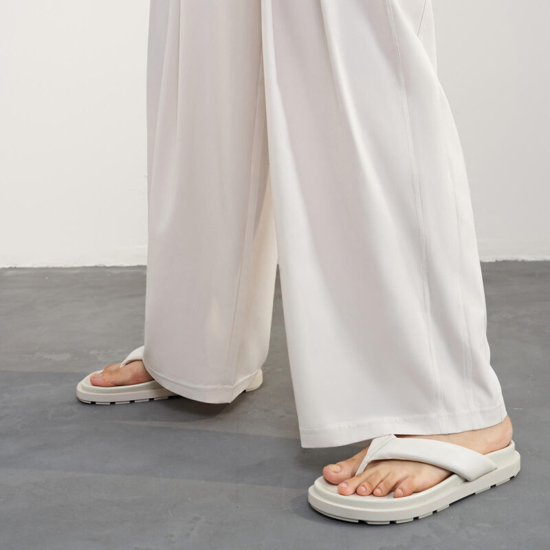 Quick-Dry Lightweight Wide Leg Pant With UV-Protection -Cream