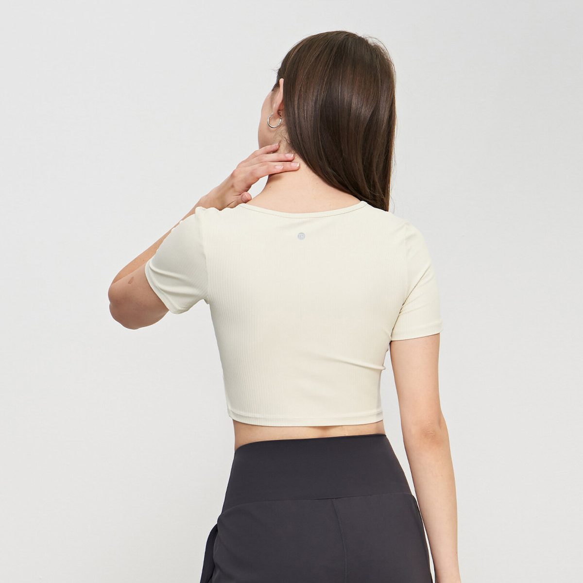 Softflex Ribbed Short Sleeve Cropped Tees