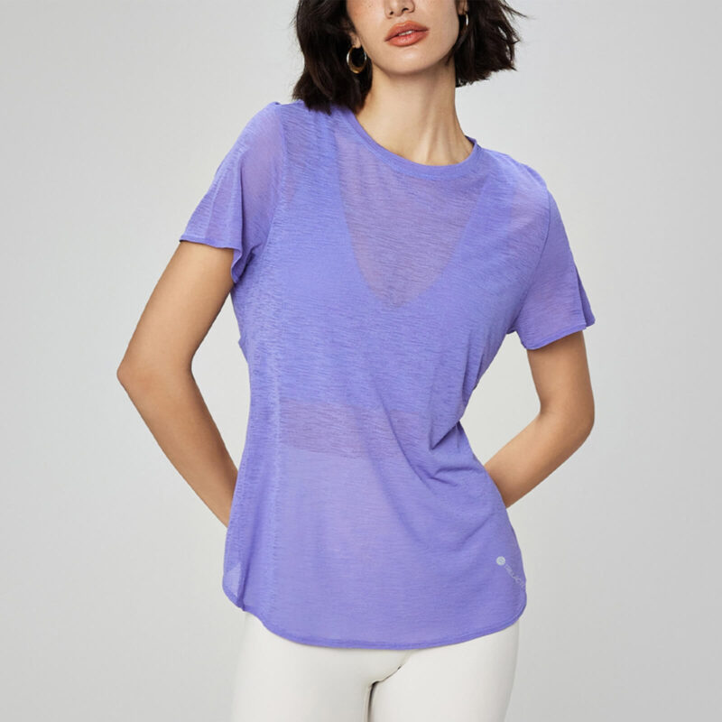 Breathable Crossback Tees - Purple - Front