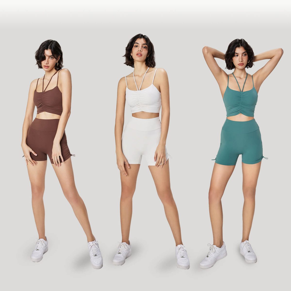 Ruched Shorts 4"