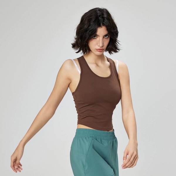 U-Neck Hollow Back Padded Tanks