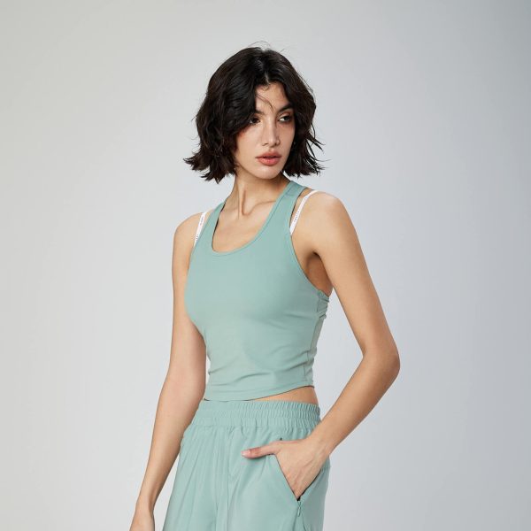 U-Neck Hollow Back Padded Tanks