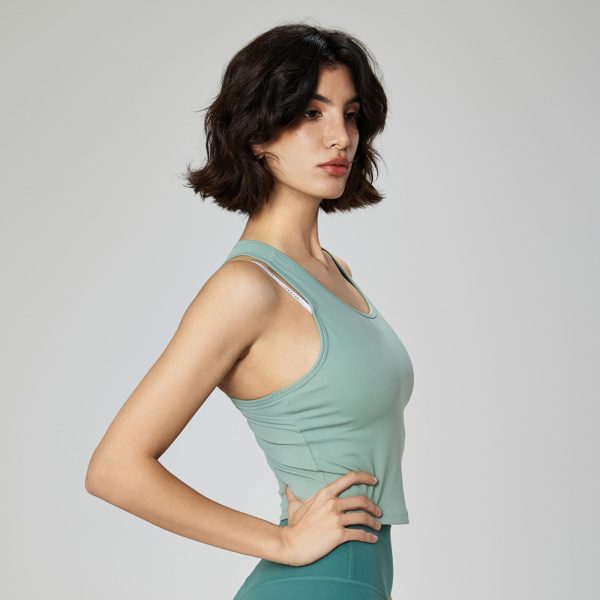 U-Neck Hollow Back Padded Tanks