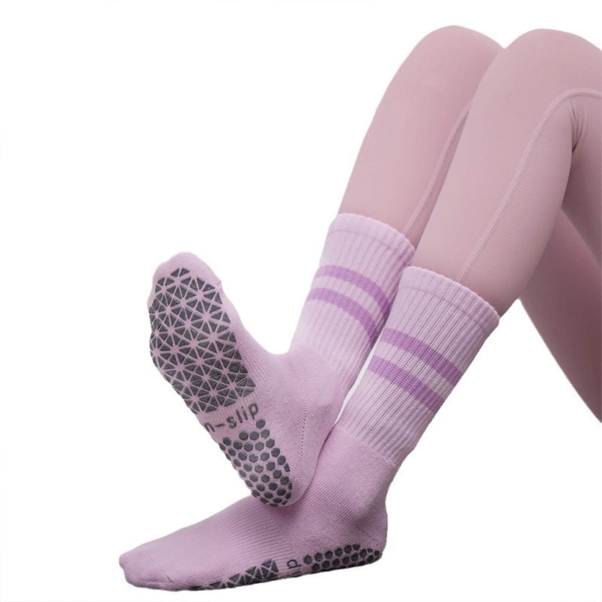 Crew Length Stripe Yoga Socks