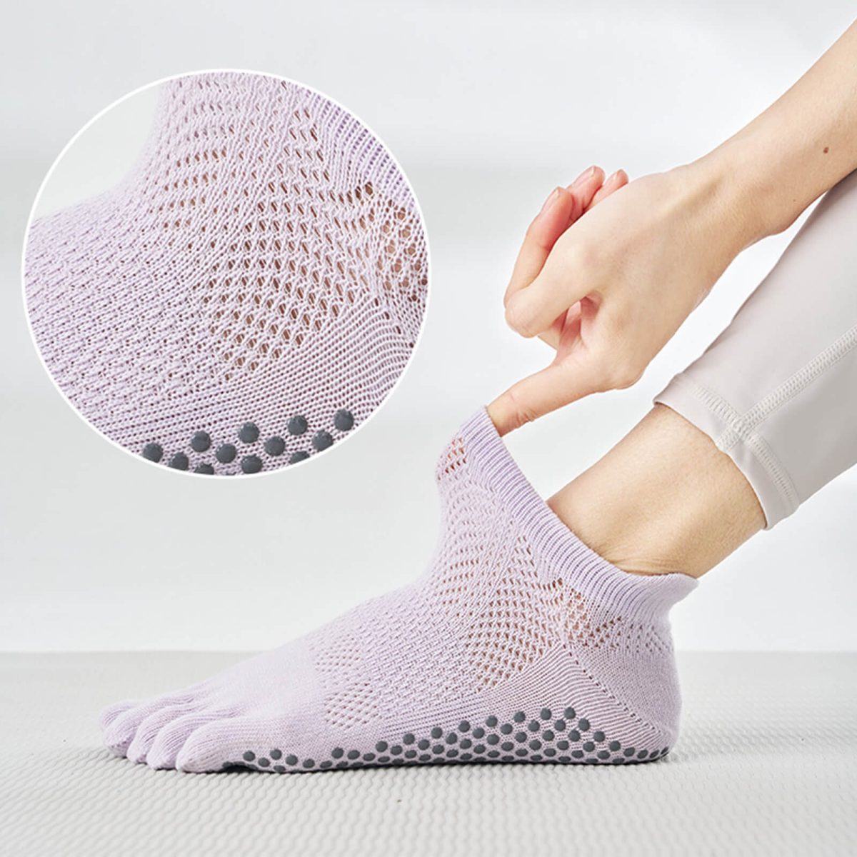 Mesh Pilates Toes Socks