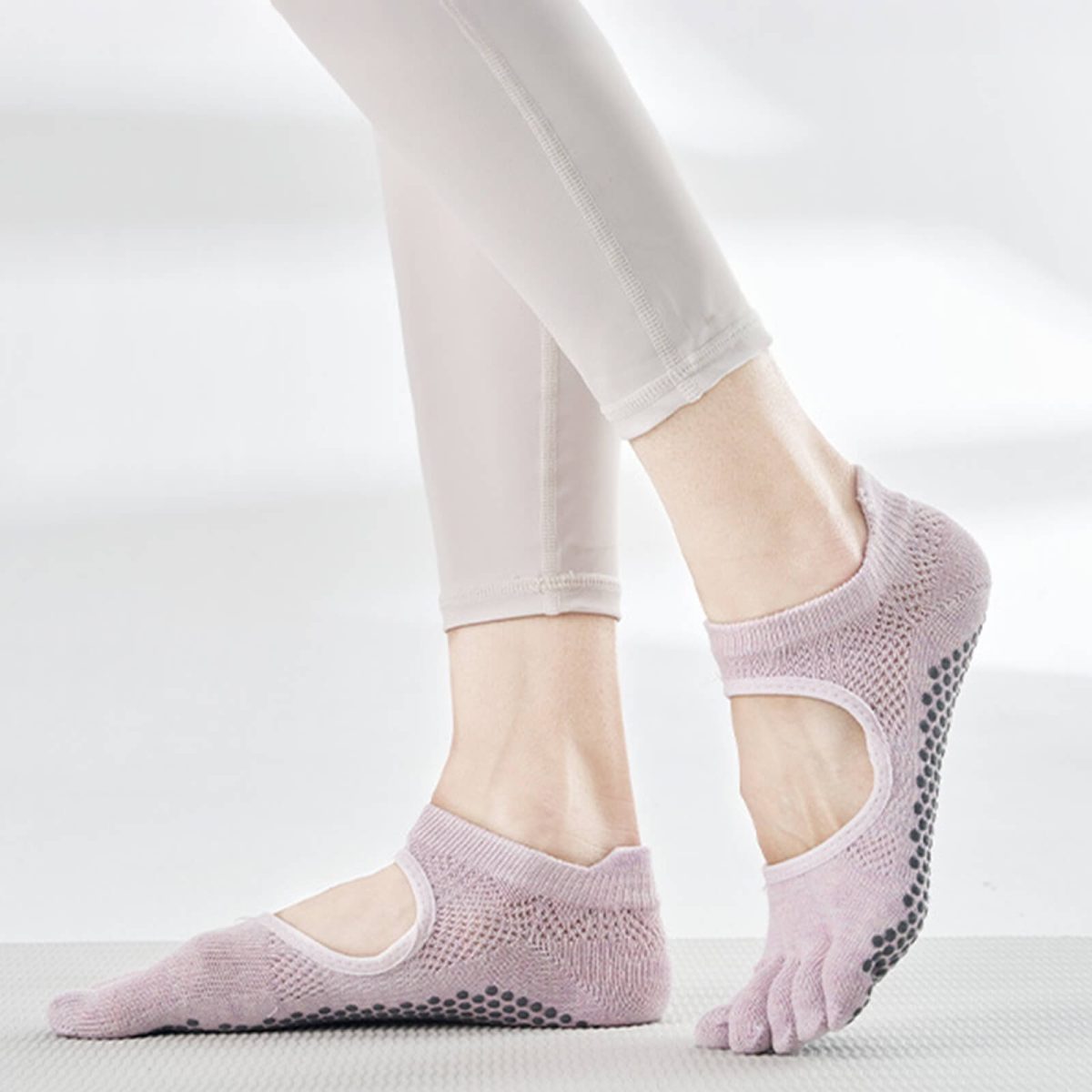 Open Top Mesh Pilates Socks