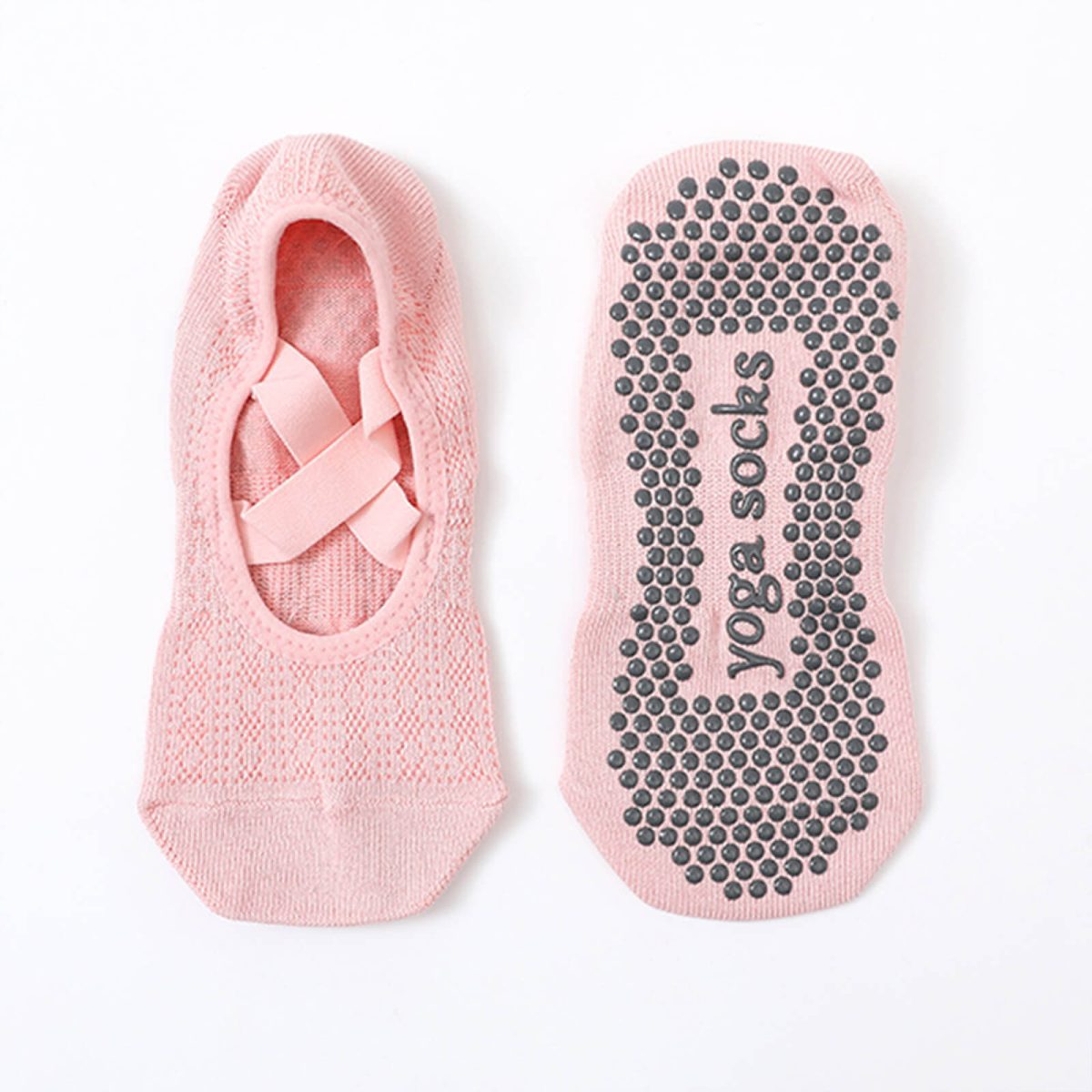 Strapped Mesh Pilates Socks