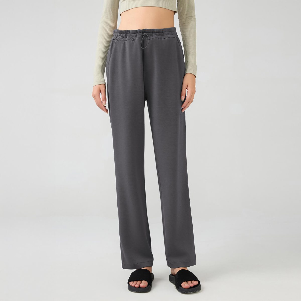Warm Cloud Straight-Leg Sweat Pants