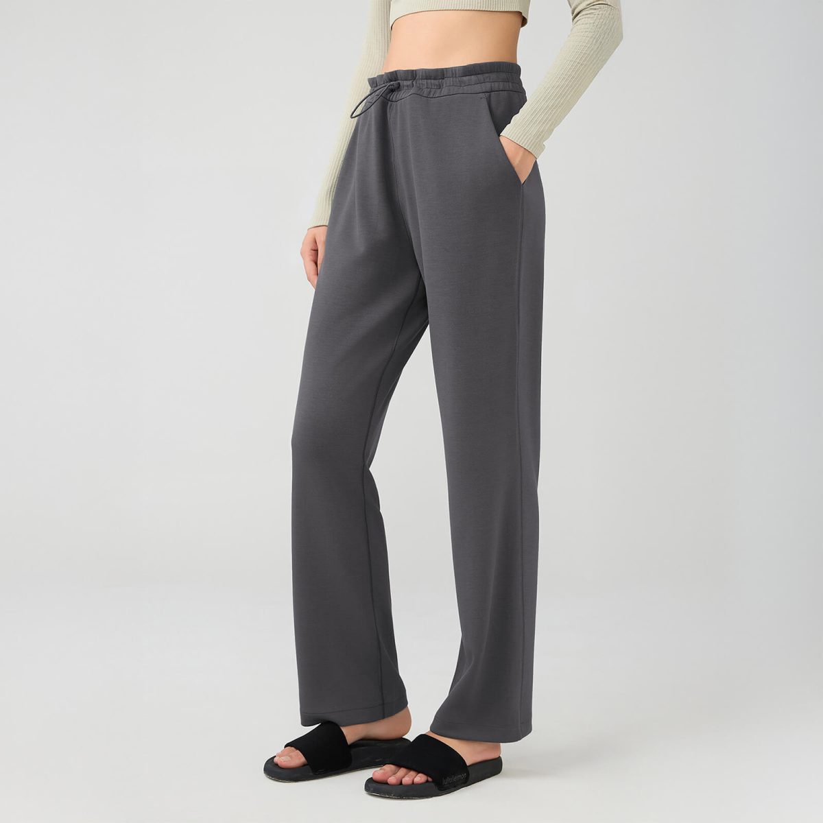 Warm Cloud Straight-Leg Sweat Pants