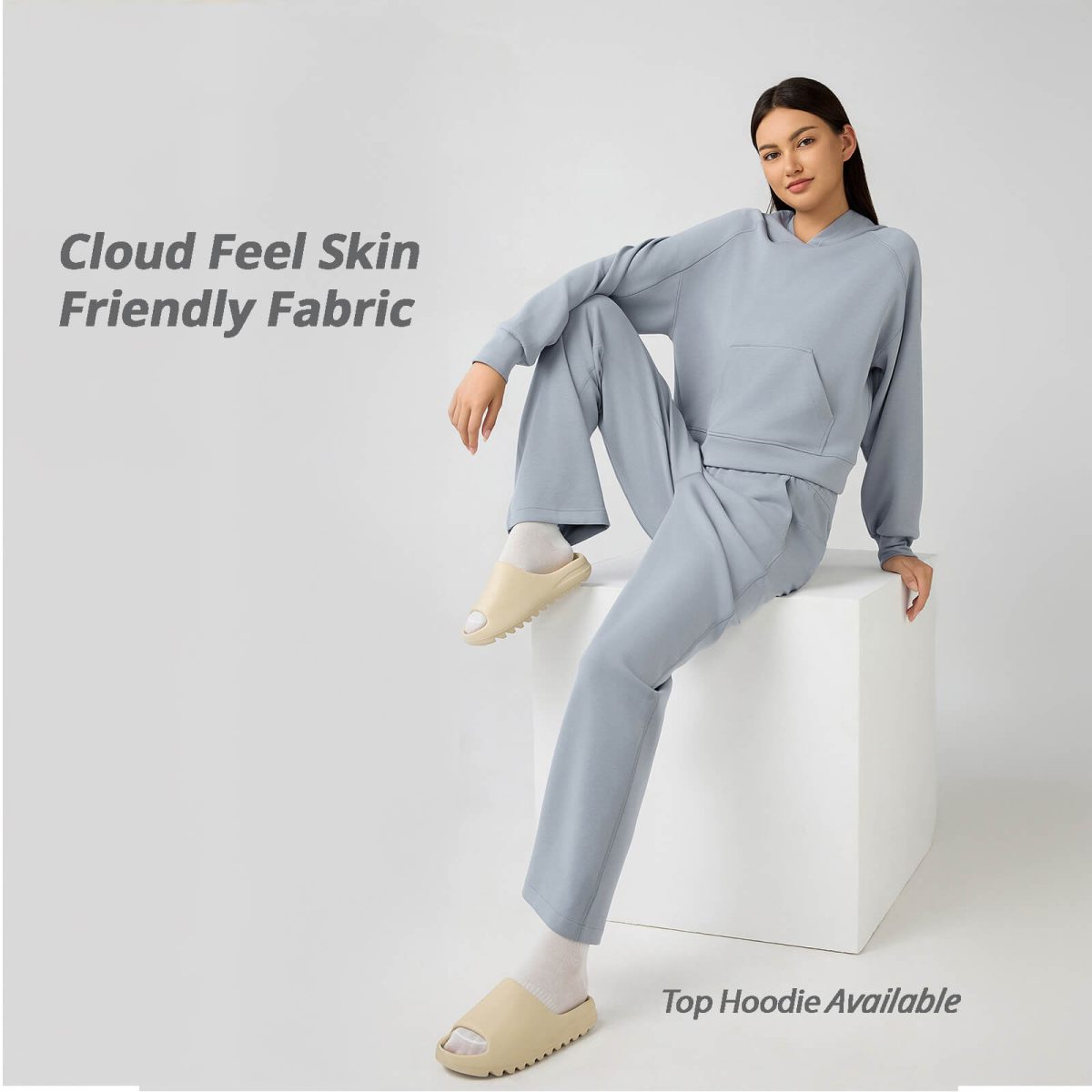 Warm Cloud Straight-Leg Sweat Pants