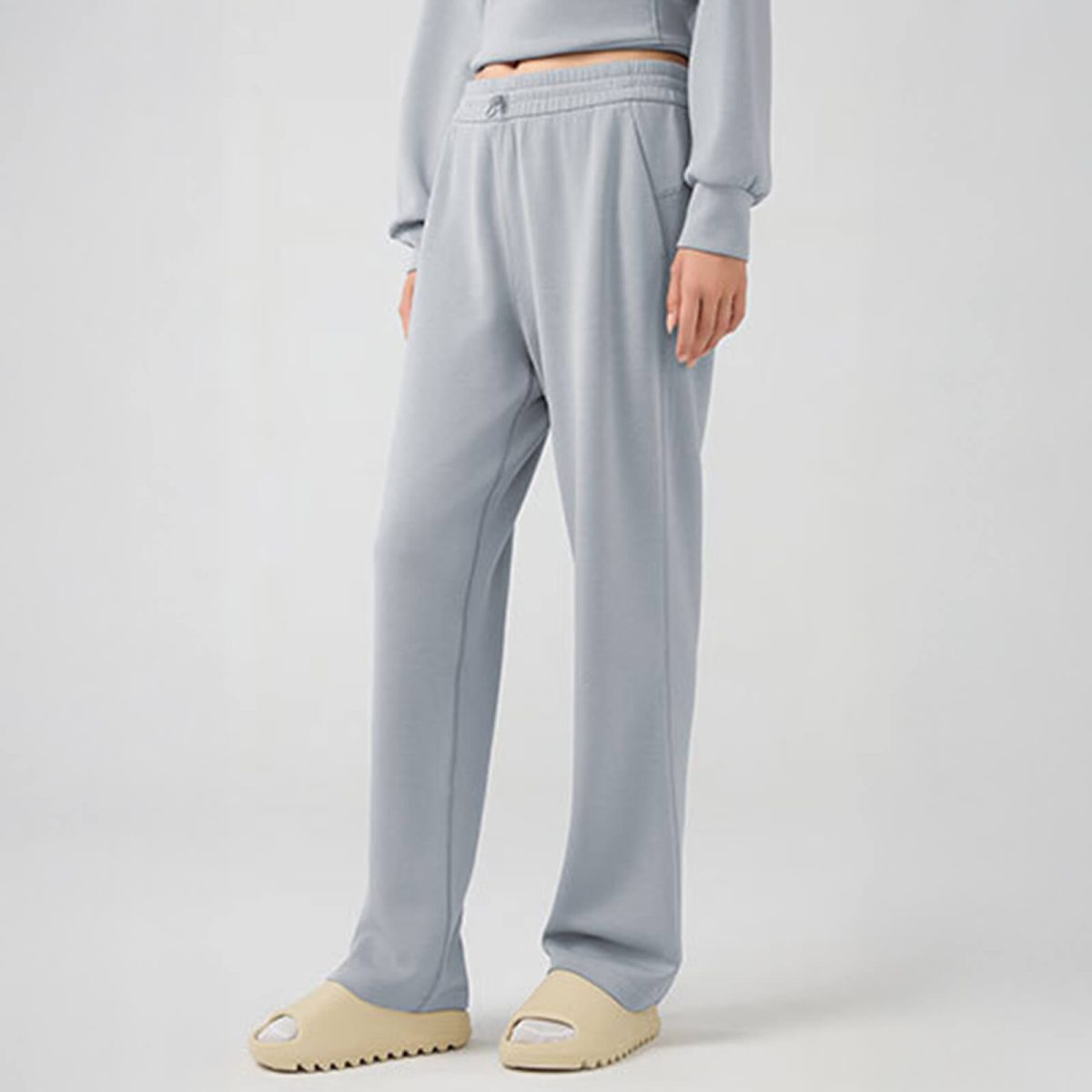 Warm Cloud Straight-Leg Sweat Pants