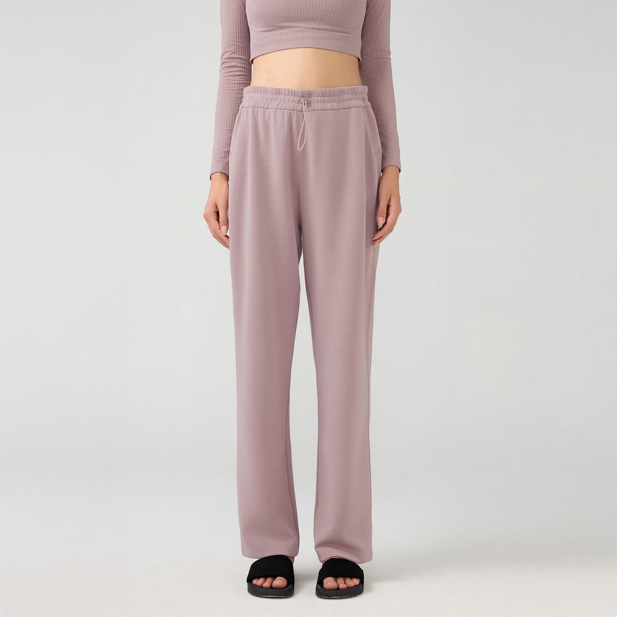 Warm Cloud Straight-Leg Sweat Pants