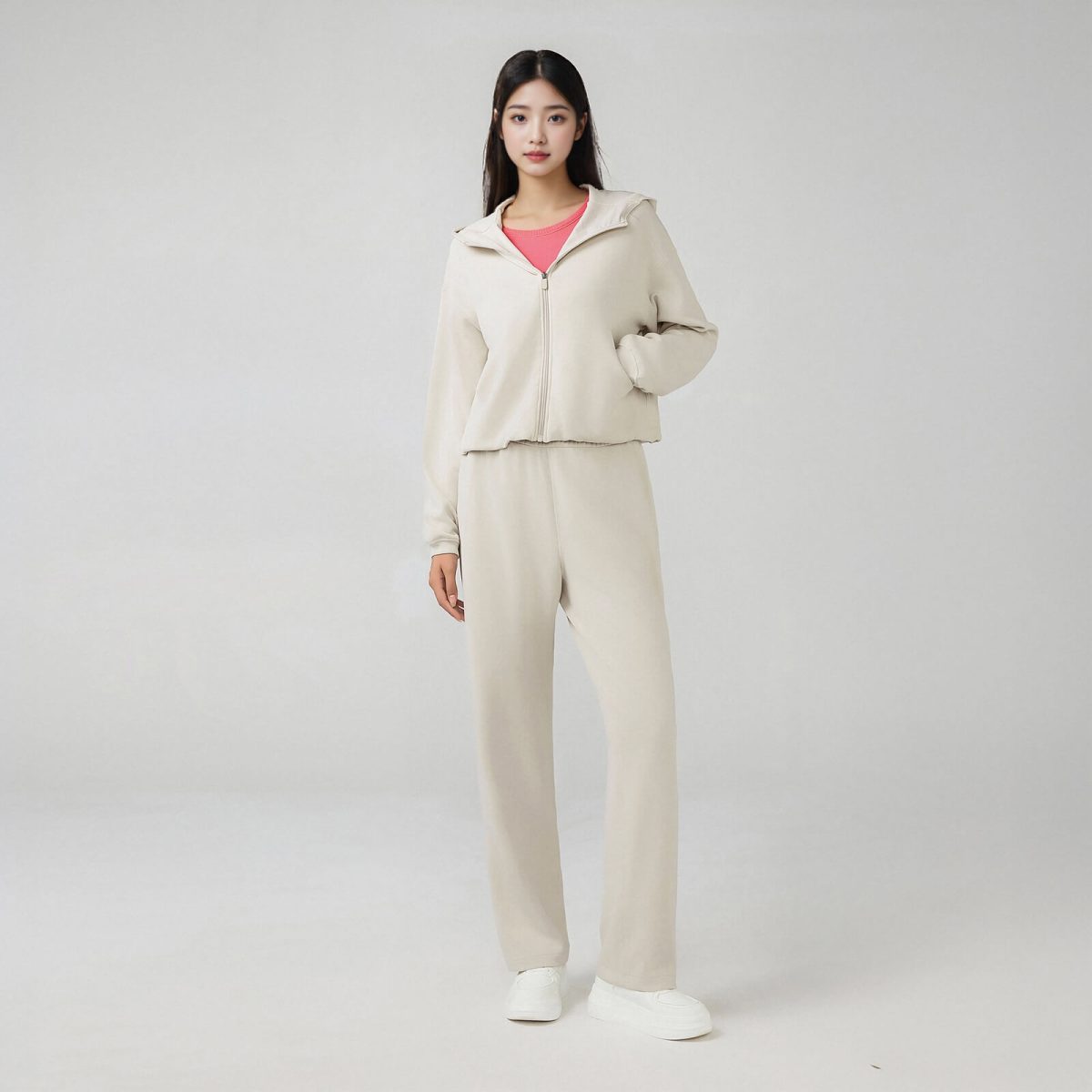 Warm Cloud Straight-Leg Sweat Pants