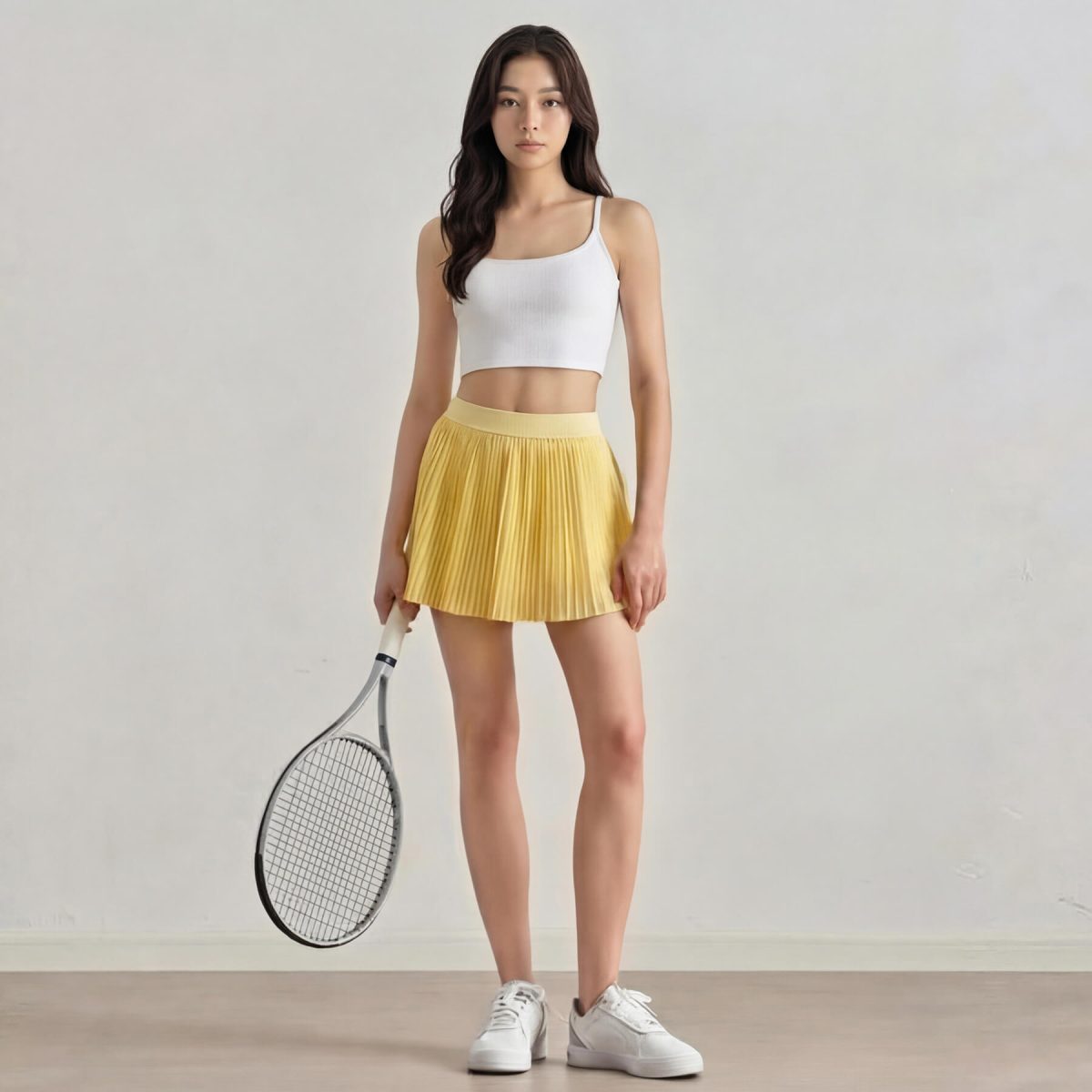 Tech Cooling Pleated Mini Skort V2 – High Waist Active Skirt with Inner Shorts Pocket