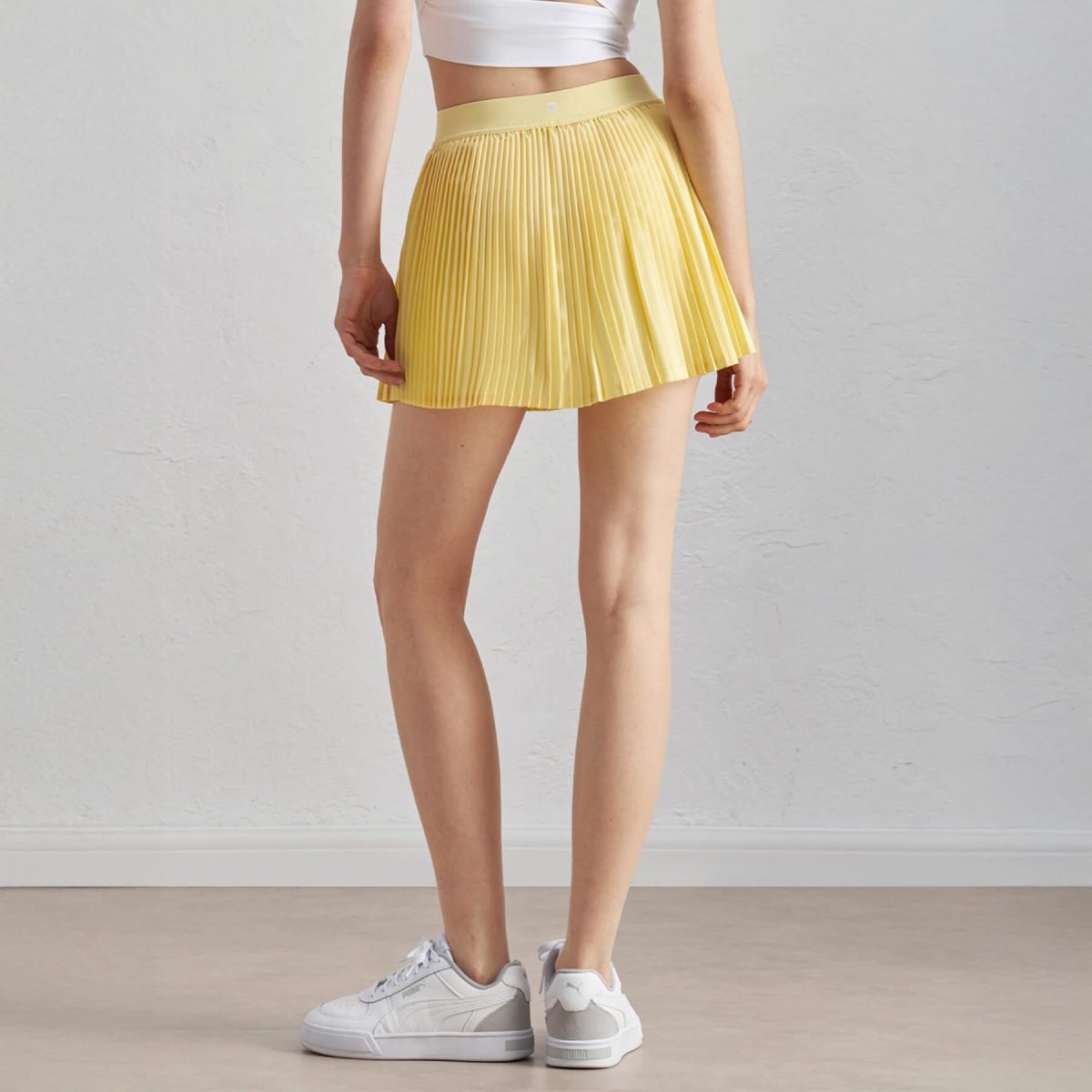 Tech Cooling Pleated Mini Skort V2 – High Waist Active Skirt with Inner Shorts Pocket