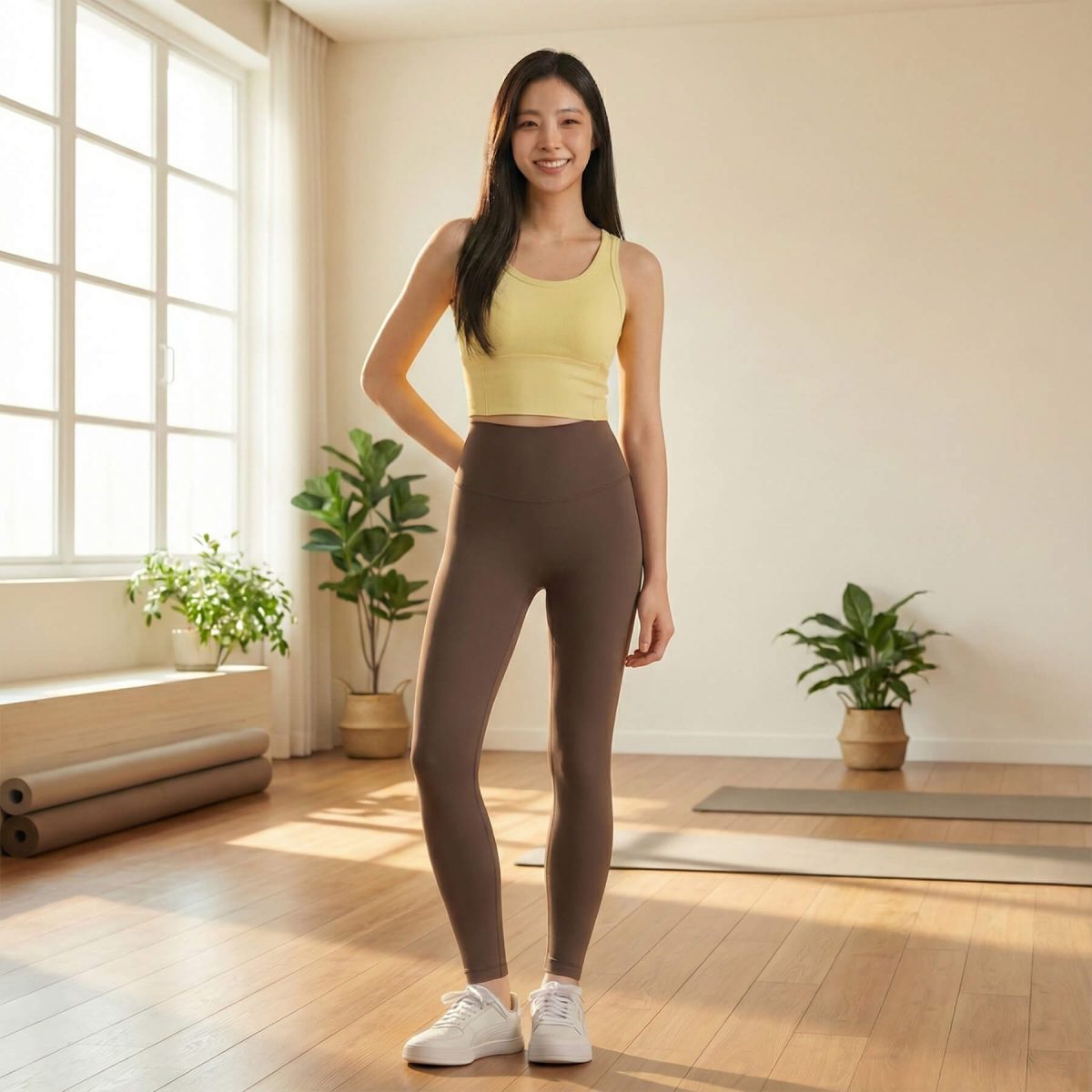 U-Neck Workout Tank With Built-In 3D Support Bra