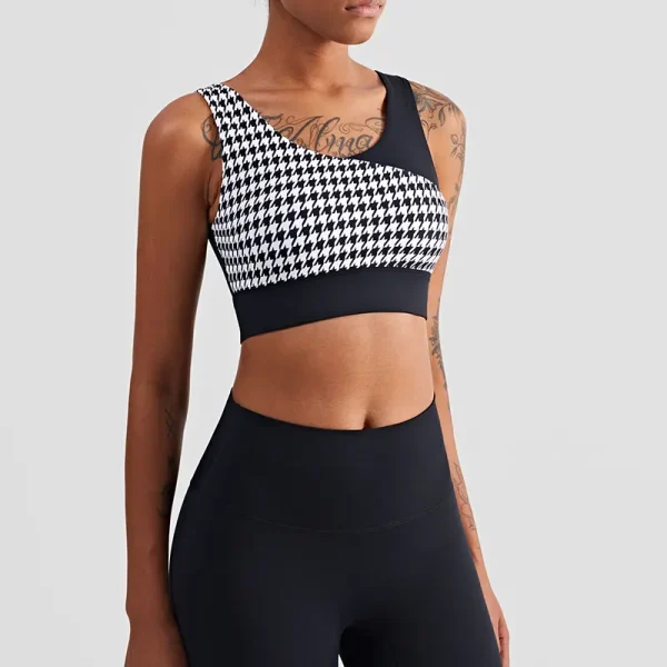Houndstooth Sports Bra