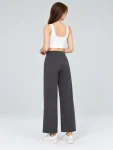 High-Waisted Wide-Leg Yoga Pants – Breathable Stretch Workout Trousers
