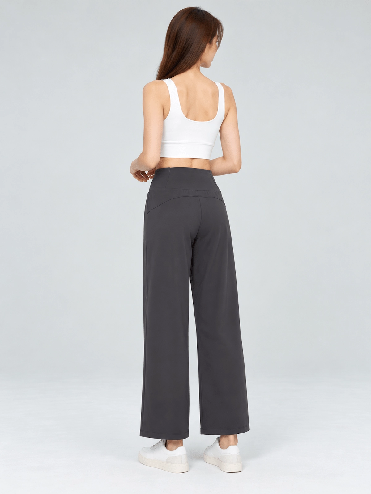 High-Waisted Wide-Leg Yoga Pants – Breathable Stretch Workout Trousers