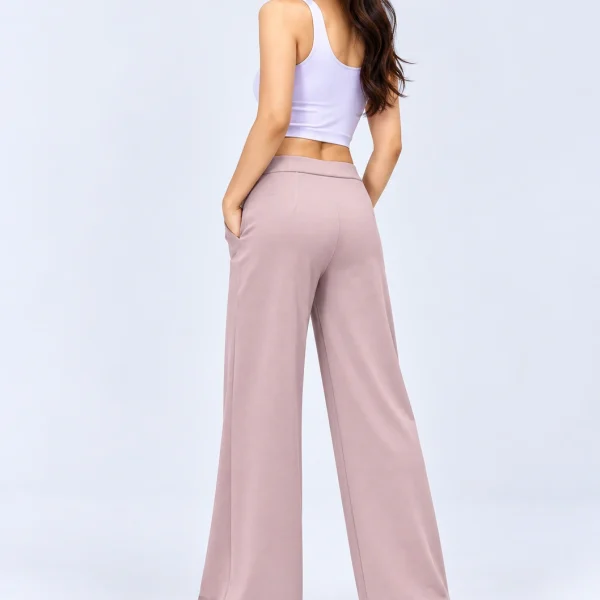 Women’s Modal Wide Leg Pants - Smoky Pink - Rear