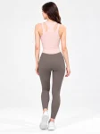 Women’s Ruched Double Strap Yoga Tank Top – Fitted Racerback Activewear